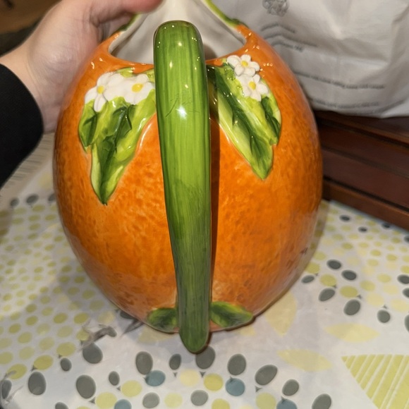 VINTAGE MARTH STEWART ORANGE PITCHER FOR SALE - Picture 3 of 8